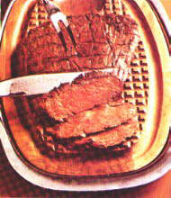 barbecued London Broil steak